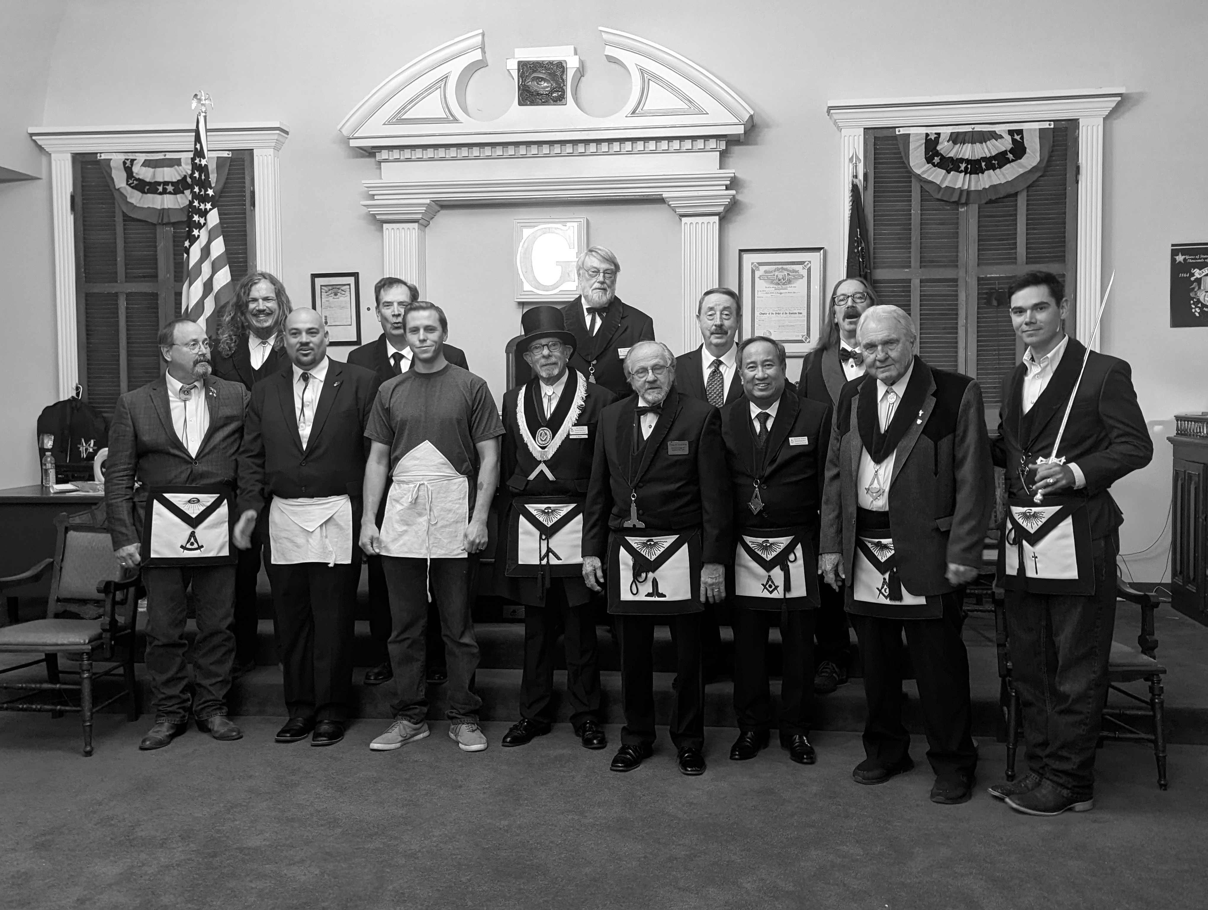 Welcoming a new brother at Escurial Lodge No. 7